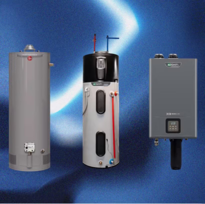 Smart energy-efficient Water Heaters installed in a modern home utility room.